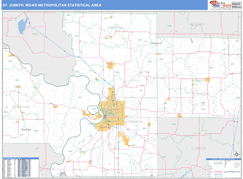 St. Joseph Metro Area Digital Map Basic Style